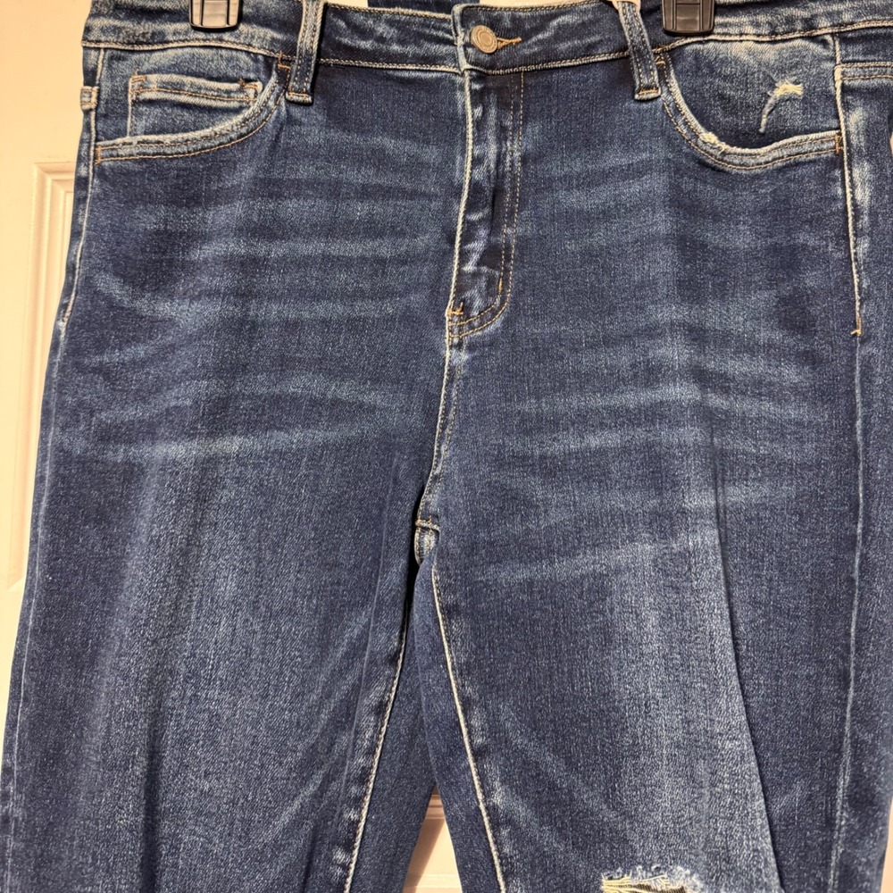 VERVET Blue Amber Mid Rise Skinny Distressed Jeans NWT Size 32 - Picture 3 of 12